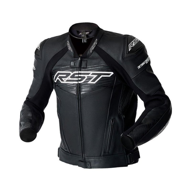RST Tractech Evo D3O Black White кожено мото яке | Motopoint